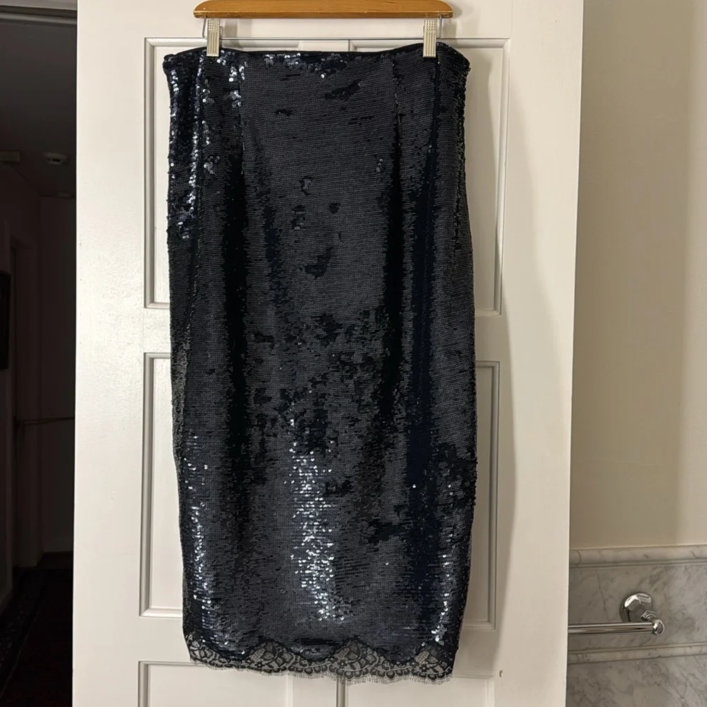 J.Crew Gwyneth lace-trim slip skirt with sequins CF747